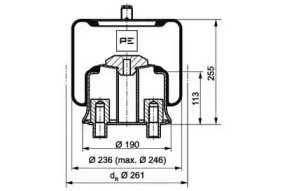 PE AUTOMOTIVE 08420472a -  Кожух пневматической рессоры